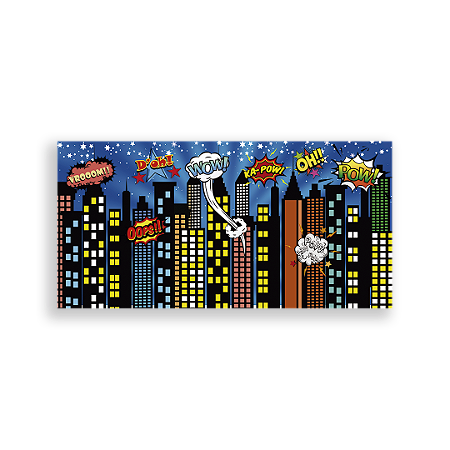 Capa Painel Retangular Sublimado - Cidades Prédios