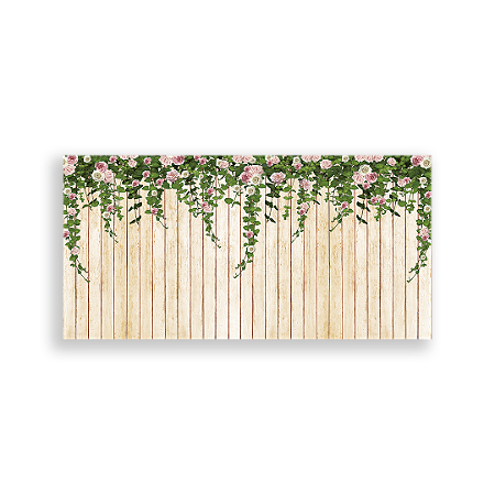 Capa Painel Retangular Sublimado - Madeira Floral