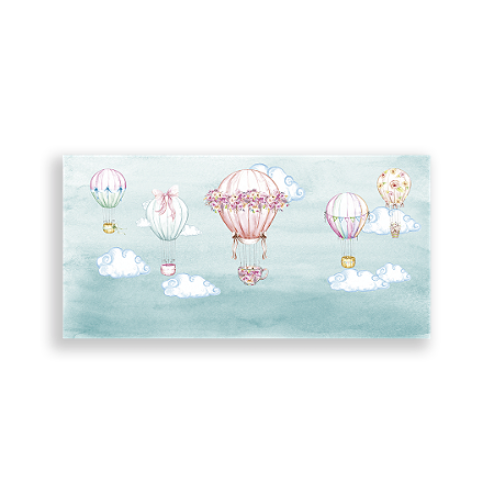 Capa Painel Retangular Sublimado - Balões Nuvens