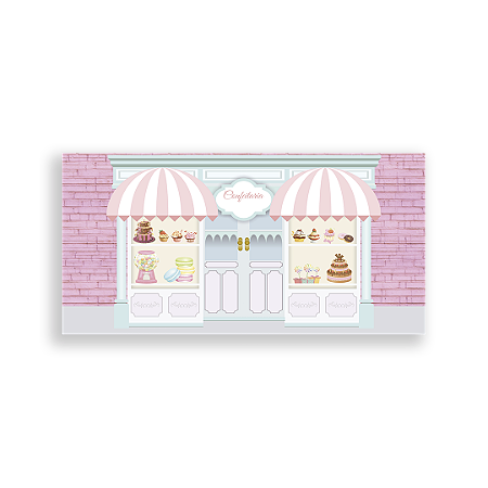 Capa Painel Retangular Sublimado - Confeitaria Doces