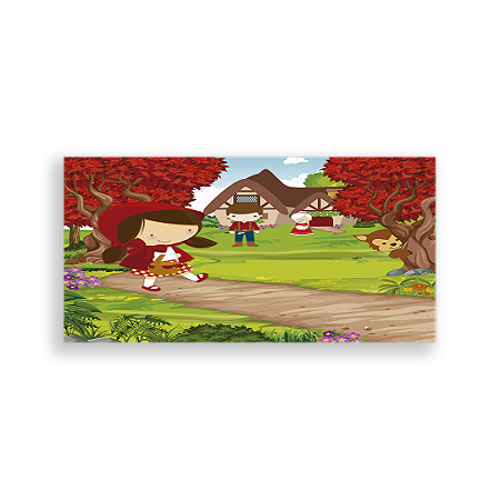 Capa Painel Retangular Sublimado - Chapeuzinho Vermelho