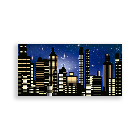 Capa Painel Retangular Sublimado - Cidades Prédios
