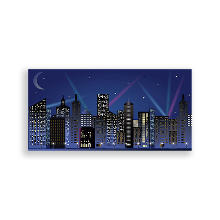 Capa Painel Retangular Sublimado - Cidades Prédios