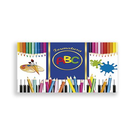 Capa Painel Retangular Sublimado - Abc Lápis