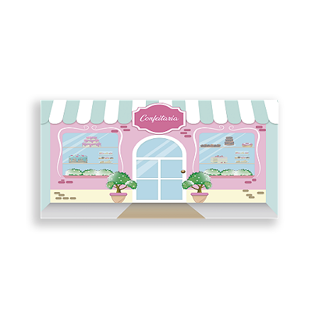Capa Painel Retangular Sublimado - Confeitaria Doces