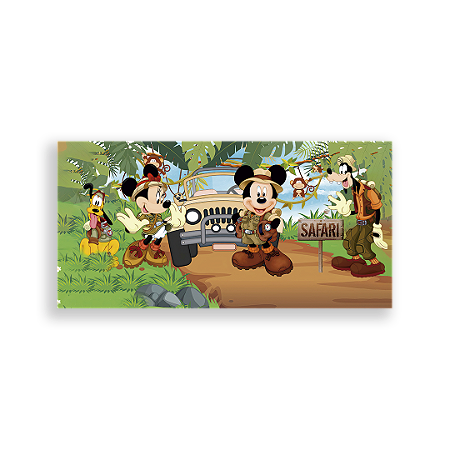 Capa Painel Retangular Sublimado - Mickey Mouse Safari