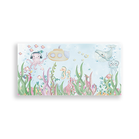 Capa Painel Retangular Sublimado - Fundo Do Mar