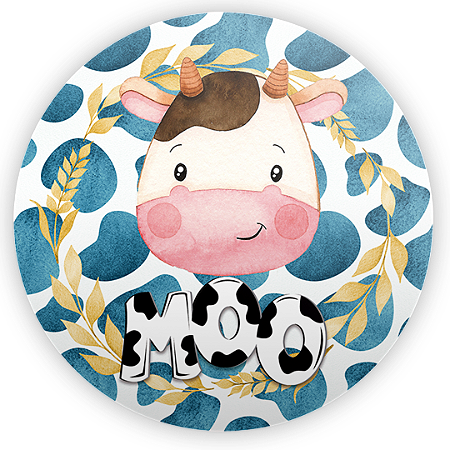 Capa Painel Redondo Sublimado - Fazendinha