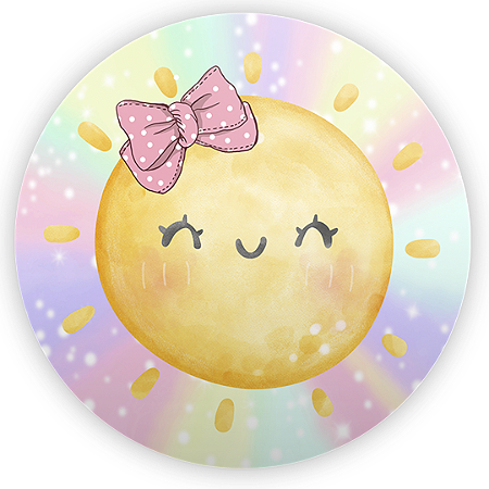 Capa Painel Redondo Sublimado - Solzinho