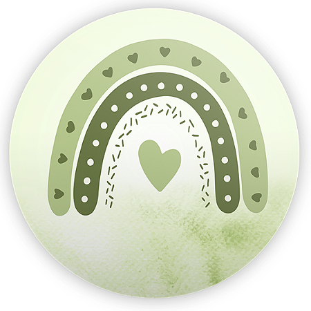 Capa Painel Redondo Sublimado - Arco Iris Boho