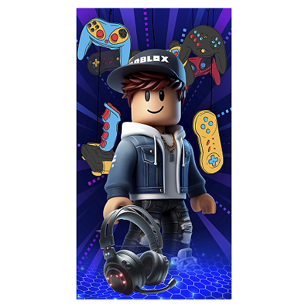 Capa Faixa Lateral Sublimado - Roblox