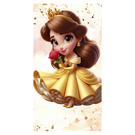 Capa Faixa Lateral Sublimado - Princesa Bela