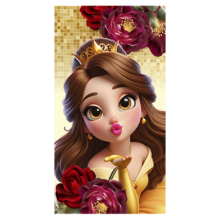 Capa Faixa Lateral Sublimado - Princesa Bela