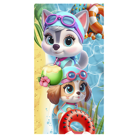 Capa Faixa Lateral Sublimado - Patrulha Canina