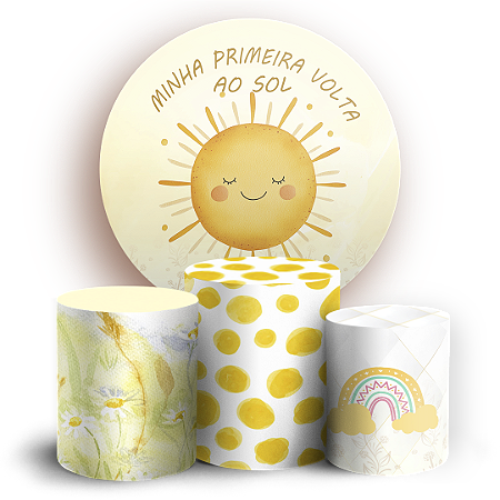 Capas Painel Redondo e Trio Cilindro Sublimado - Solzinho