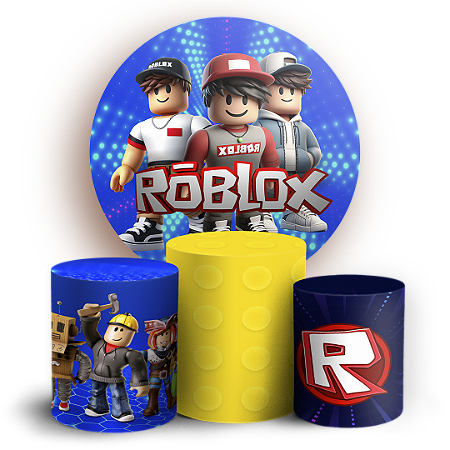 Capas Painel Redondo e Trio Cilindro Sublimado - Roblox