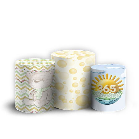 Capas Trio Cilindro Sublimado Vest Facil - Sorrisos