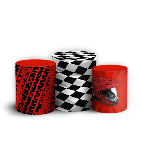 Capas Trio Cilindro Sublimado Vest Facil - Moto