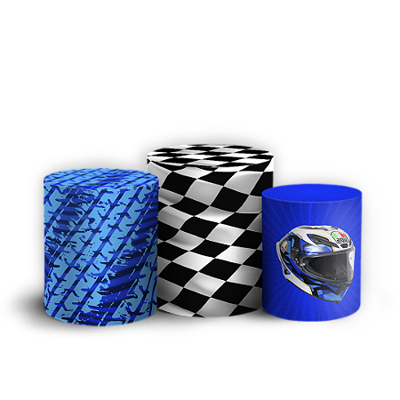 Capas Trio Cilindro Sublimado Vest Facil - Moto