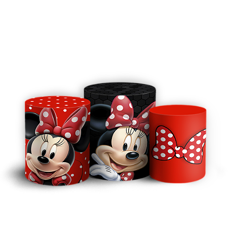 Capas Trio Cilindro Sublimado Vest Facil - Minnie