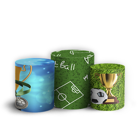 Capas Trio Cilindro Sublimado Vest Facil - Futebol