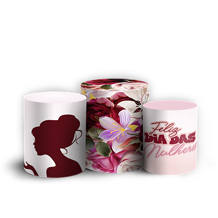 Capas Trio Cilindro Sublimado Vest Facil - Dia Das Mulheres