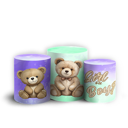 Capas Trio Cilindro Sublimado Vest Facil - Chá Revelação