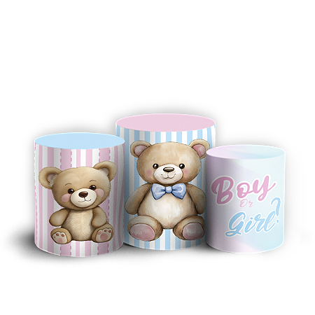 Capas Trio Cilindro Sublimado Vest Facil - Chá Revelação