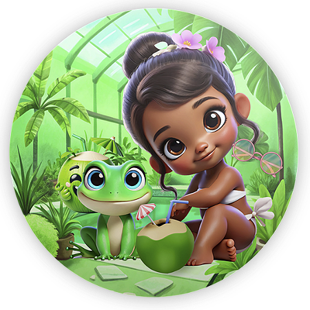 Capa Mini Painel Sublimado - Princesas Pool Party