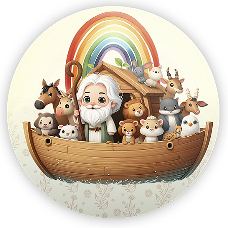 Capa Mini Painel Sublimado - Arca De Noé