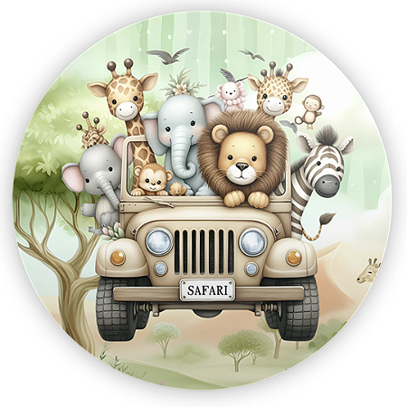 Capa Painel Redondo Sublimado - Safari
