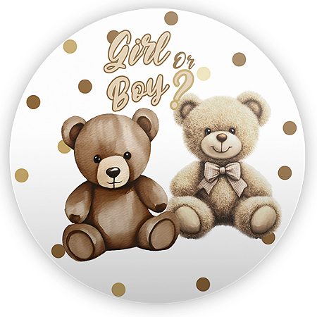 Capa Painel Redondo Sublimado - Chá Revelação