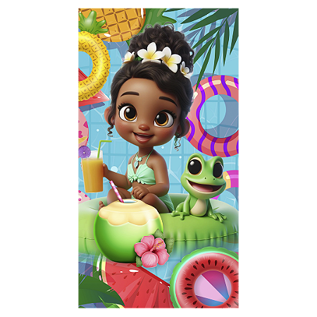 Capa Faixa Lateral Sublimado - Princesas Pool Party