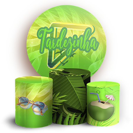Capas Painel Redondo e Trio Cilindro Sublimado - Tardezinha