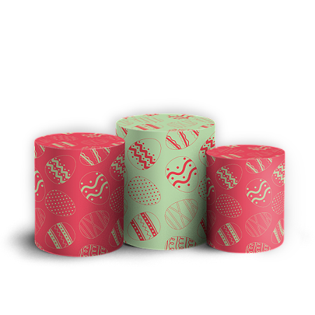 Capas Trio Cilindro Sublimado Vest Facil - Páscoa