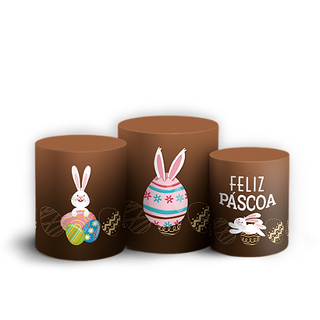 Capas Trio Cilindro Sublimado Vest Facil - Páscoa