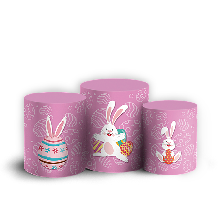 Capas Trio Cilindro Sublimado Vest Facil - Páscoa