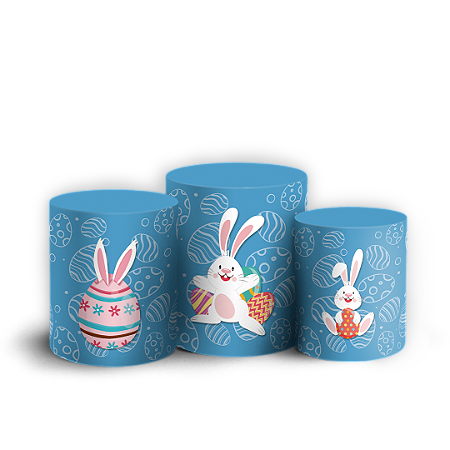 Capas Trio Cilindro Sublimado Vest Facil - Páscoa