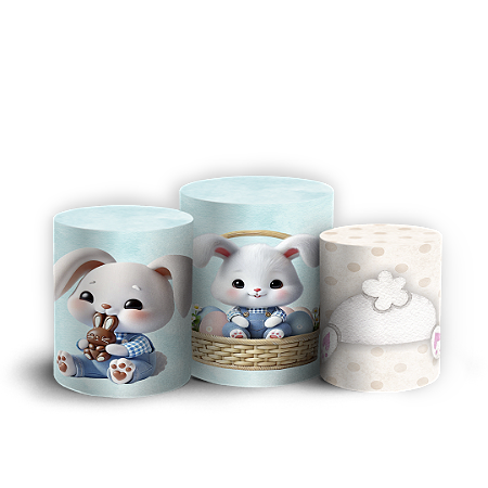 Capas Trio Cilindro Sublimado Vest Facil - Páscoa