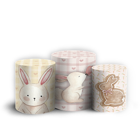 Capas Trio Cilindro Sublimado Vest Facil - Páscoa