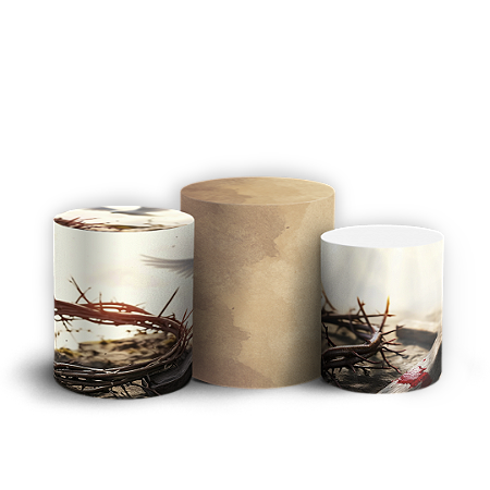 Capas Trio Cilindro Sublimado Vest Facil - Páscoa