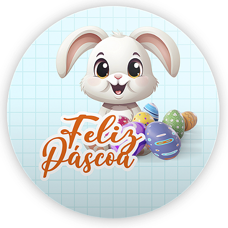 Capa Painel Redondo Sublimado - Páscoa