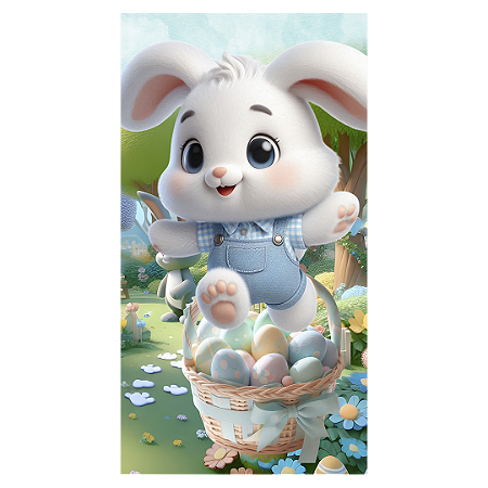 Capa Faixa Lateral Sublimado - Páscoa