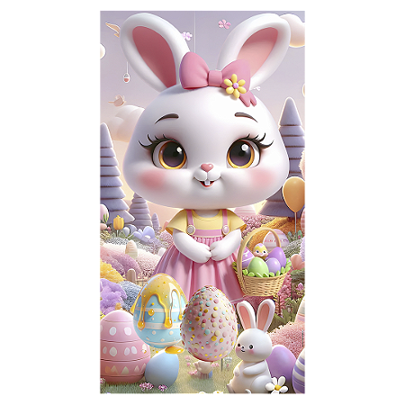 Capa Faixa Lateral Sublimado - Páscoa