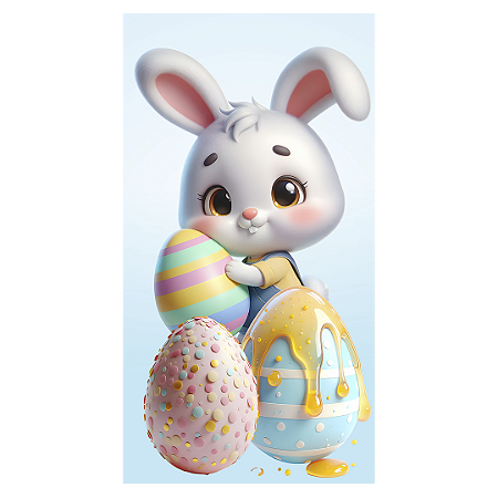 Capa Faixa Lateral Sublimado - Páscoa