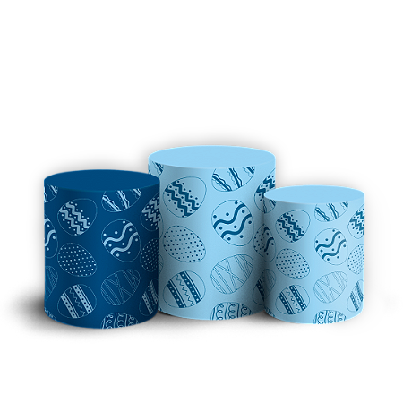 Capas Trio Cilindro Sublimado Vest Facil - Páscoa