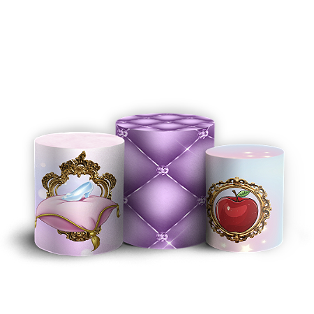 Capas Trio Cilindro Sublimado Vest Facil - Princesas