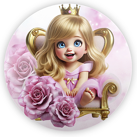 Capa Mini Painel Sublimado - Princesa