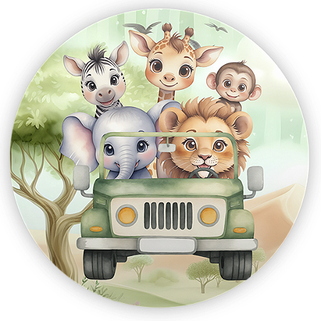 Capa Painel Redondo Sublimado - Safari