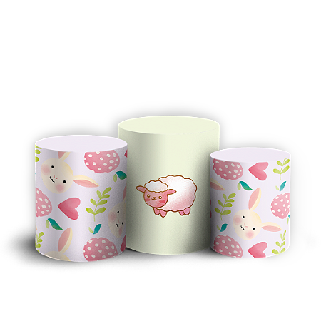 Capas Trio Cilindro Sublimado Vest Facil - Pascoa